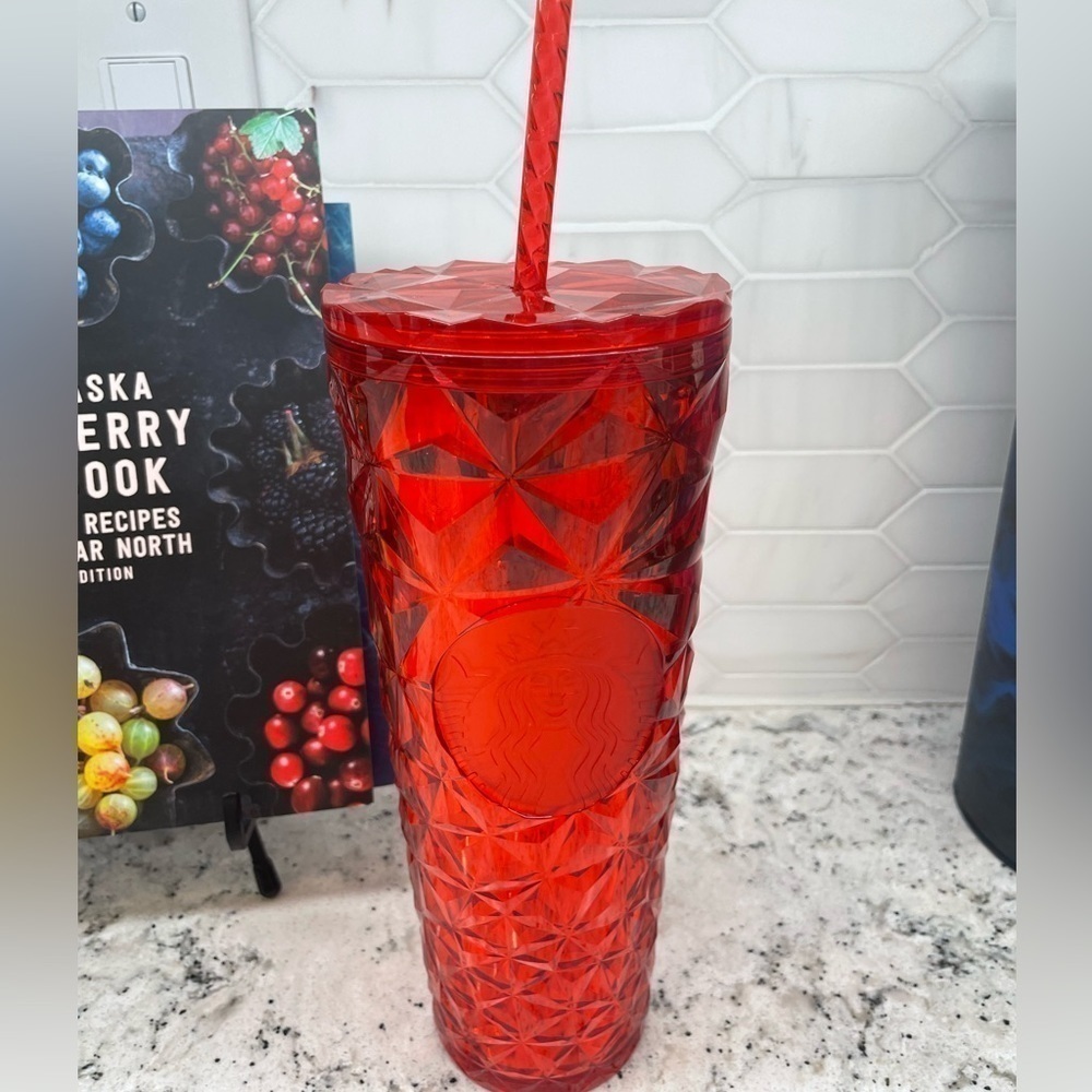 Starbucks 2023 Red Prism 24 Oz Cold Cup Tumbler. NWT. Great multi purpose red!